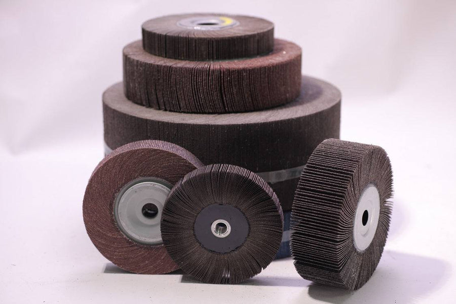 8″ x 2″ unmounted aluminum oxide flap wheel - Combat Abrasives