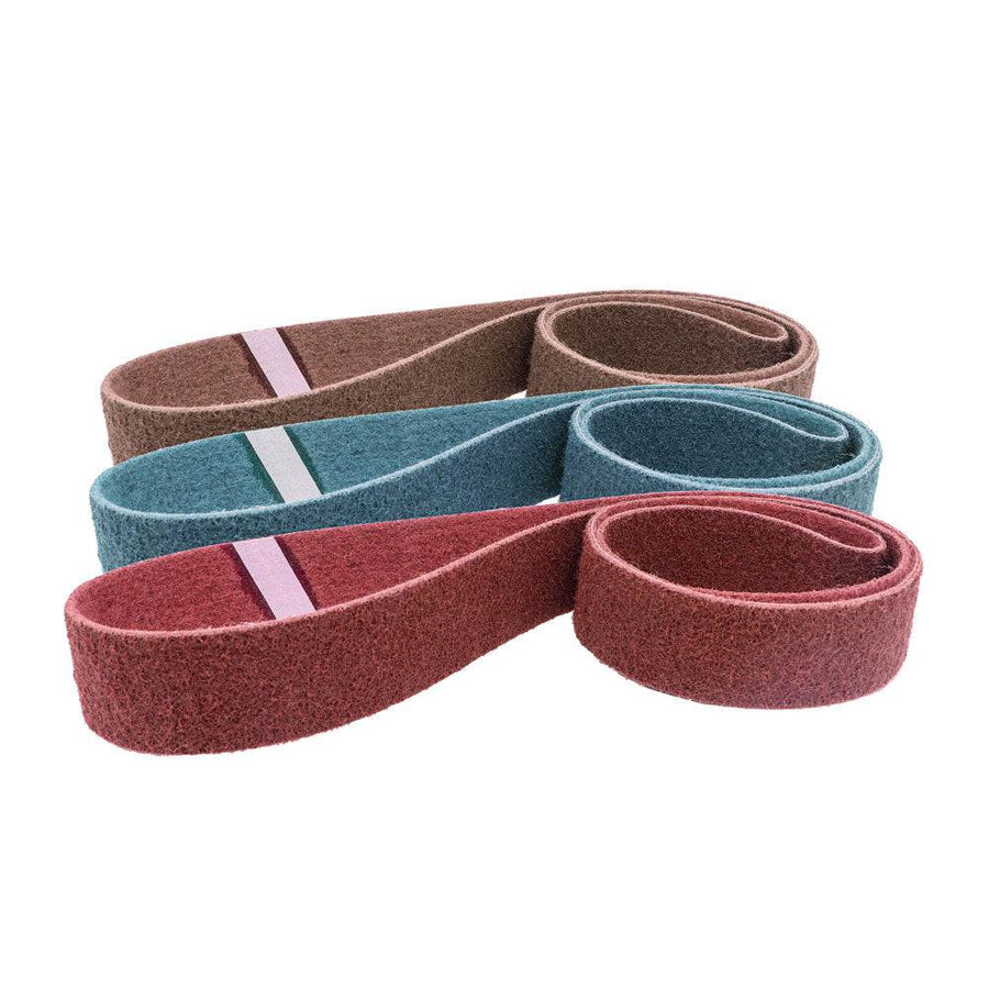 Combat Abrasives 2 x 72 surface conditioning non-woven belts in four grades